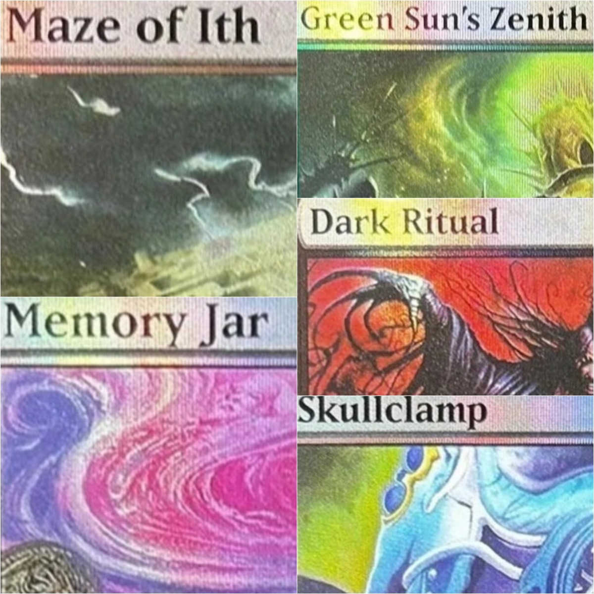 Board Game Qwirkle - Фольгированные прокси-карты TCG 'Tinker/Memory Jar/Skullclamp/Maze of