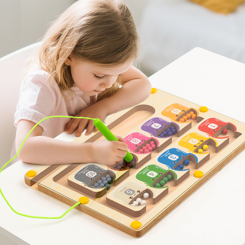 Board Game Qwirkle - Магнитные игры Монтессори для сортировки цветов,